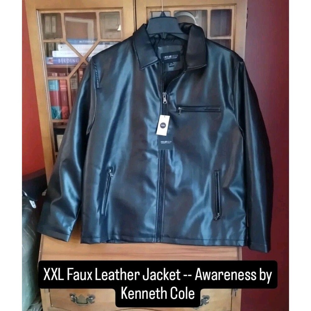 NWT - XXL Faux Leather Jacket -- Awareness by Kenneth Cole